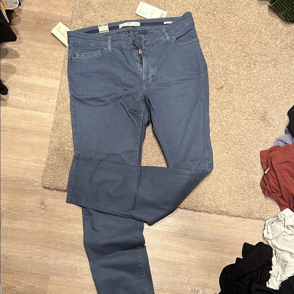 Mango Blue Chinos Classic Straight-Leg